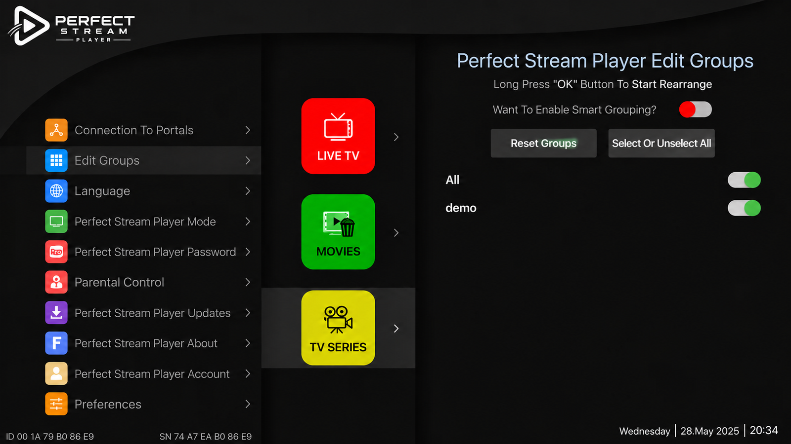 AppForce edit groups screen